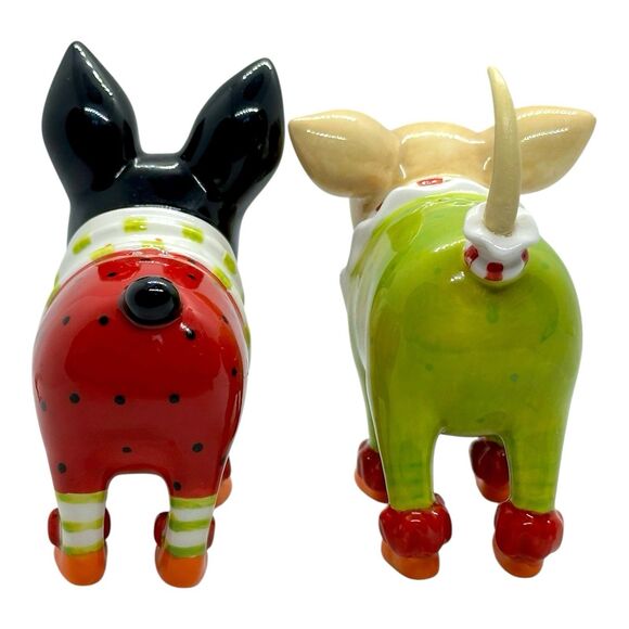Patience Brewster Krinkles Chihuahua & Boston Terrier Salt & Pepper Shakers - Picture 6 of 14